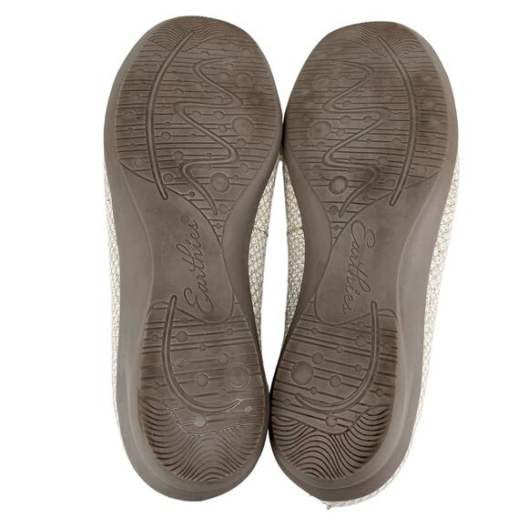 Earthies Ennis Ballet Flats 6 Taupe Silver Orthotic Arch Support Comfort - Picture 6 of 15